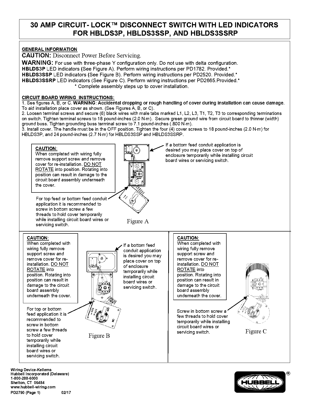 hubbell switch installation instructions